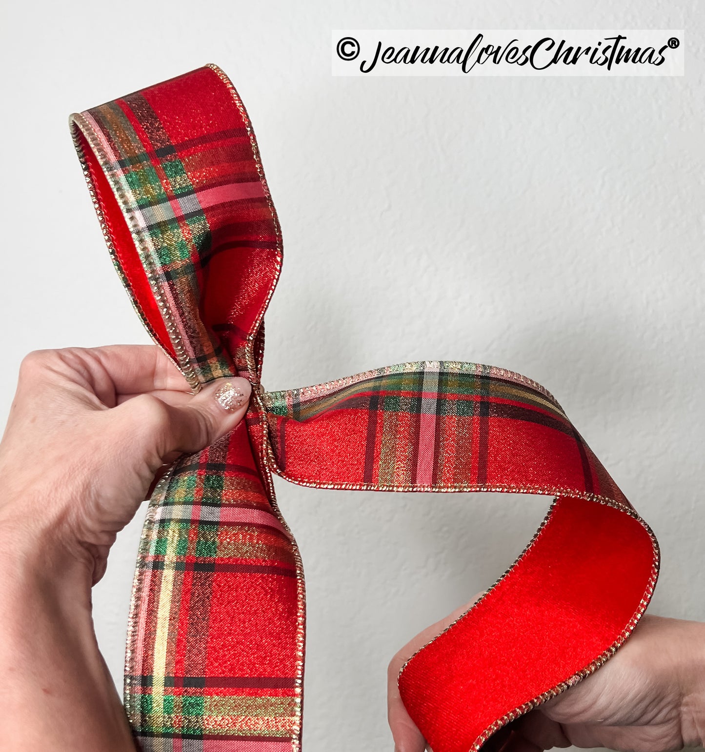 Vintage Christmas 2.5" Plaid