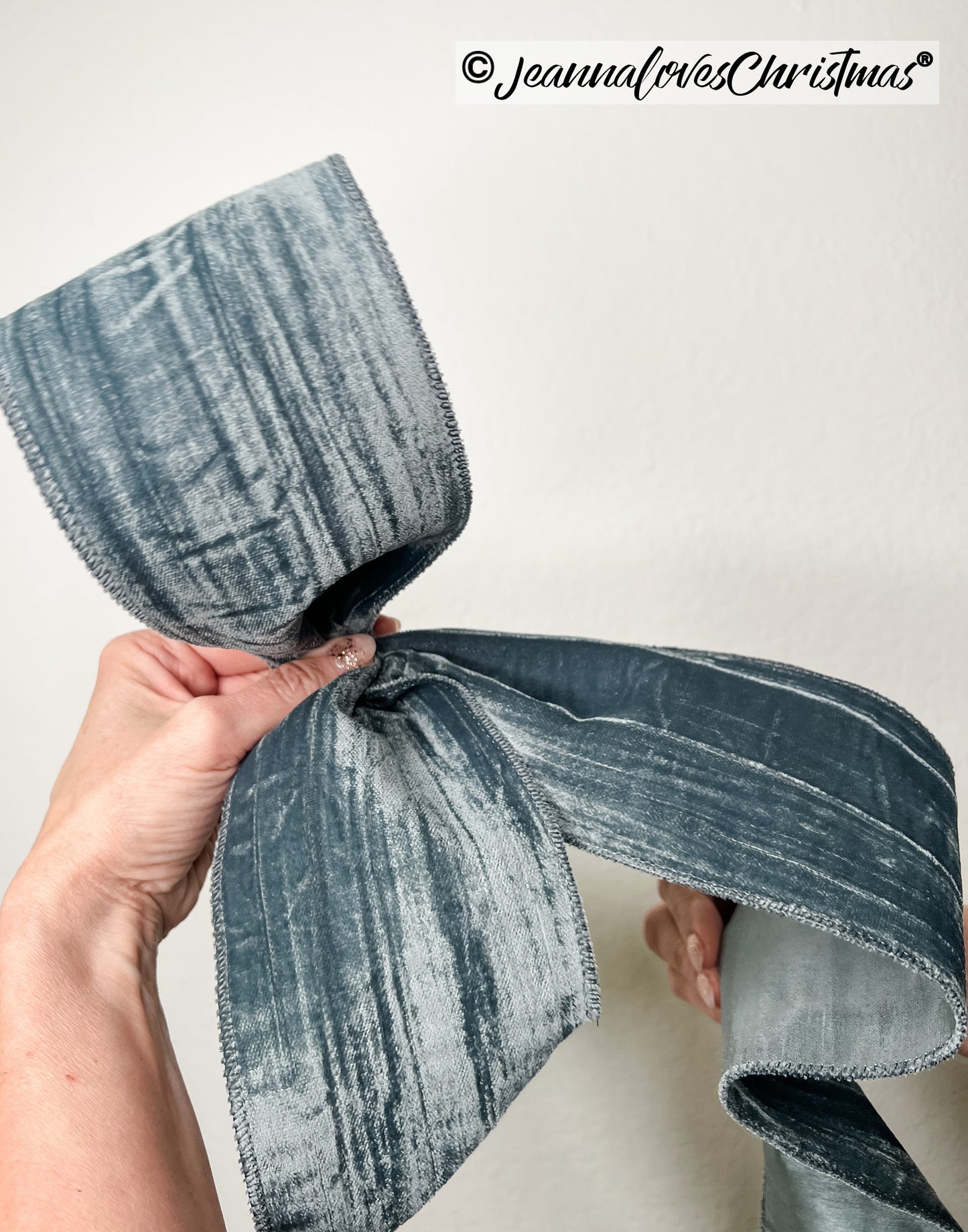 Crushed Velvet 4" Refined Blue