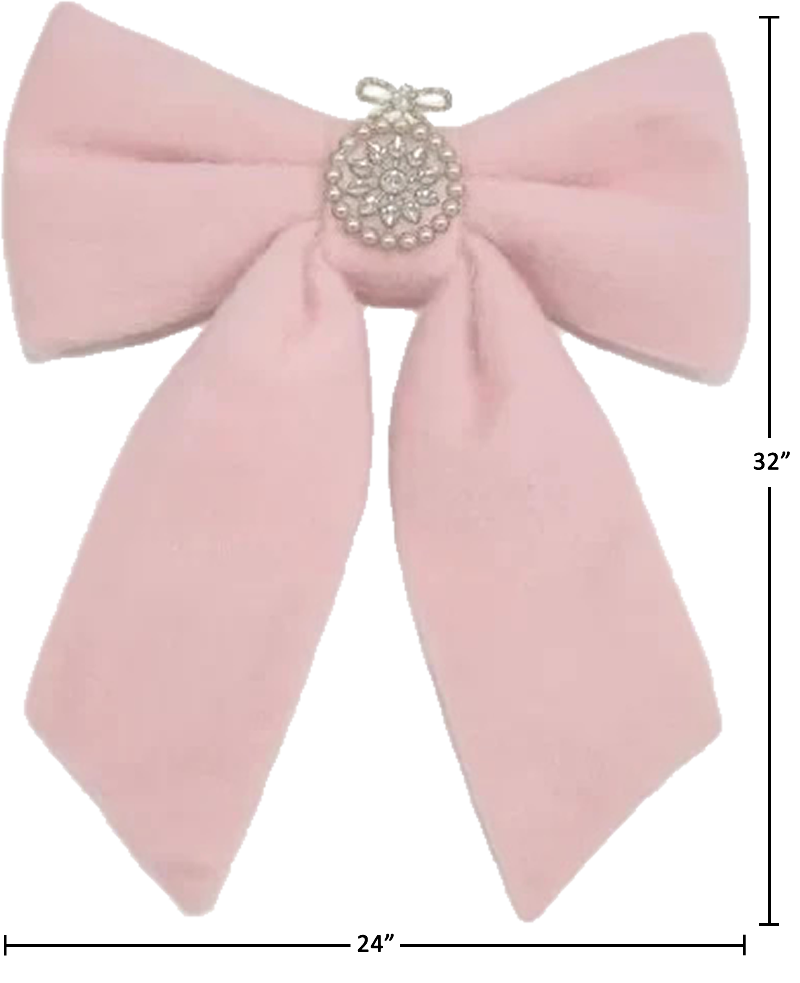 Minky Brooch Bow - Pink