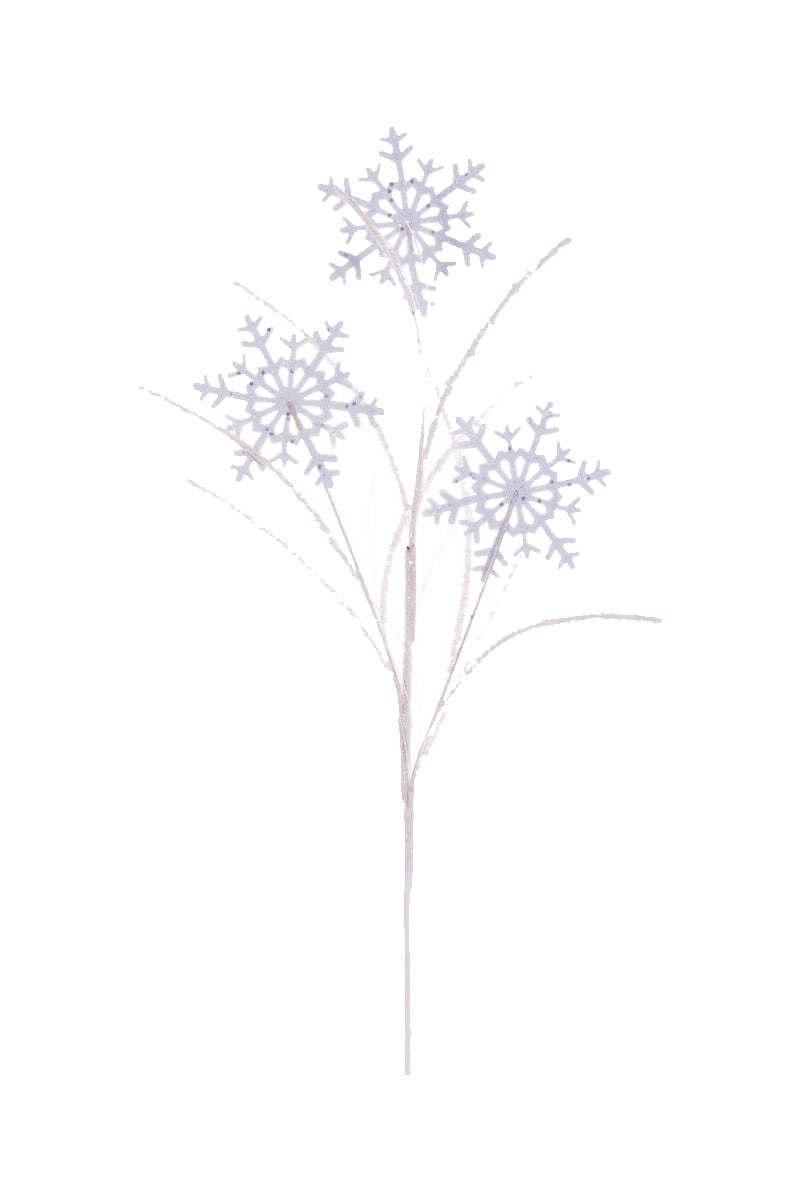 White Snowflake Party Pick
