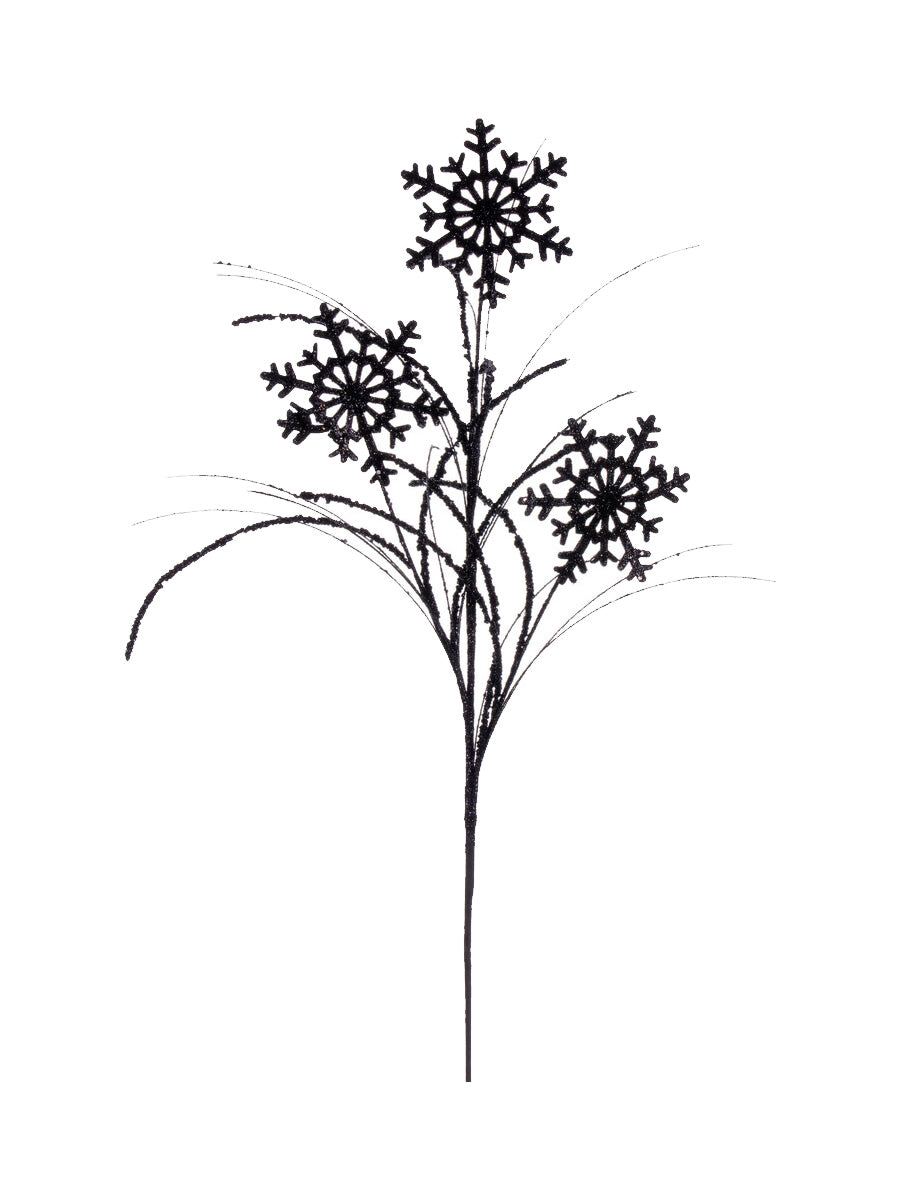 Black Snowflake Party Pick
