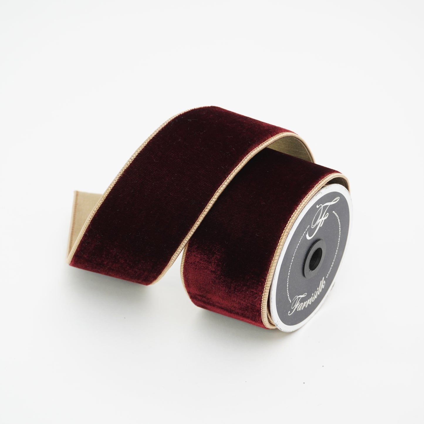 2 Tone Velvet 2.5" Burgundy & Gold