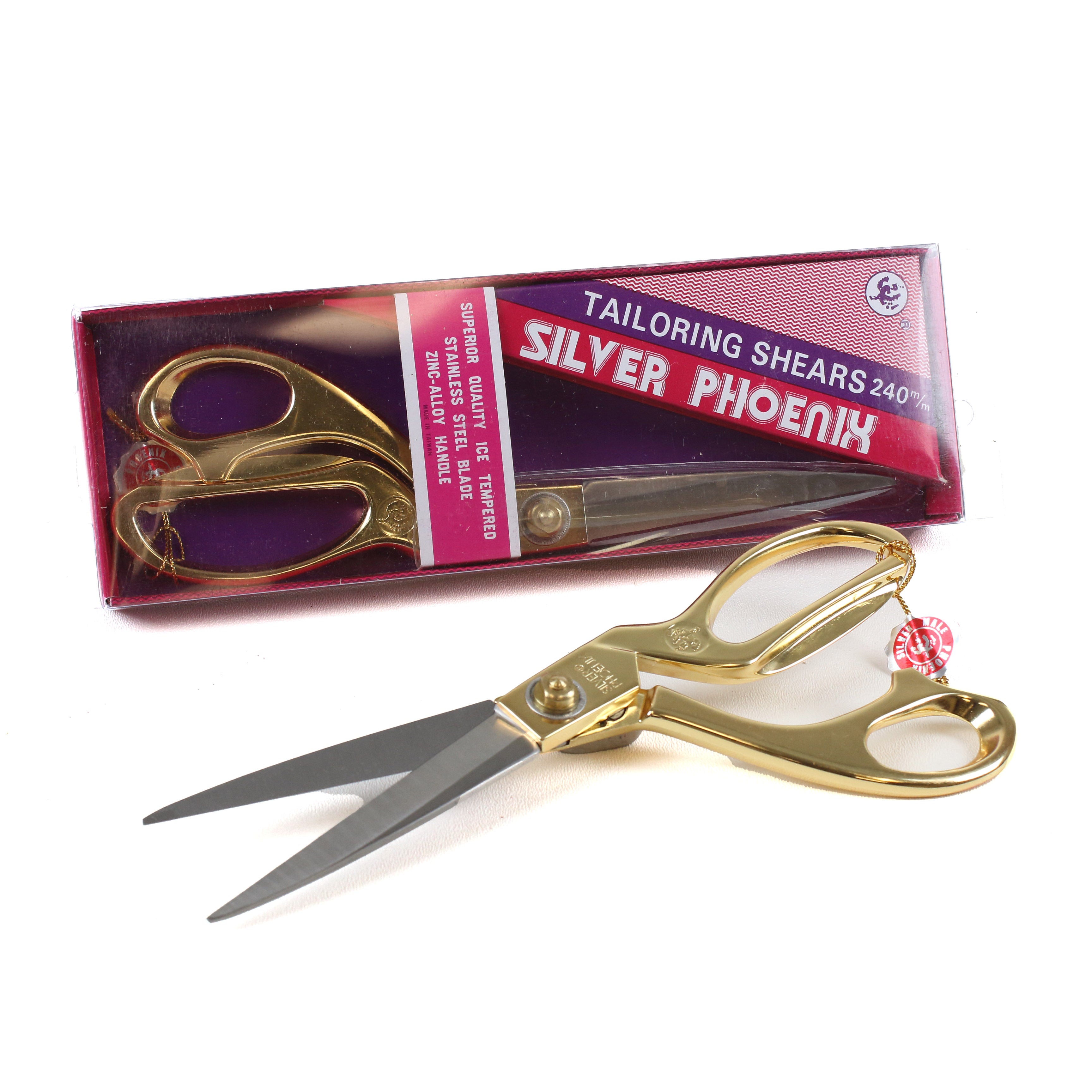 Gold Color Ribbon Cutting Scissors with Silver Stainless Steel Blades