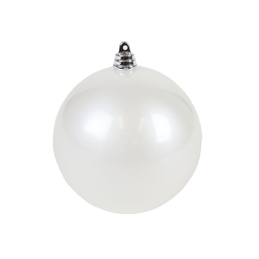 White Candy Apple Ornament 5" - Pack of 12
