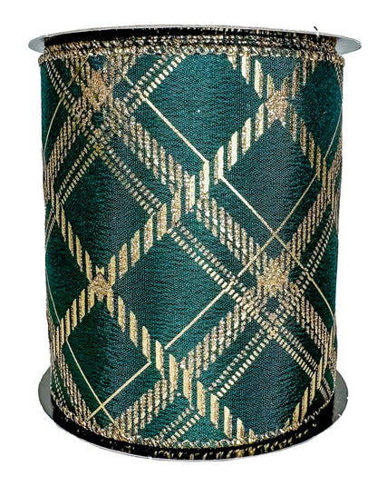 Variegated Plaid 4" Emerald