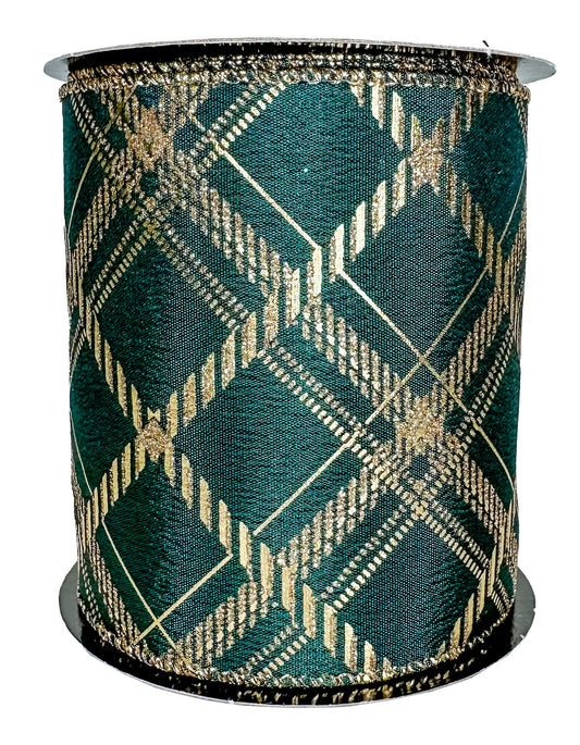Variegated Plaid 4" Emerald
