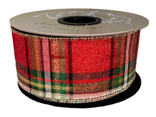 Vintage Christmas 2.5" Plaid