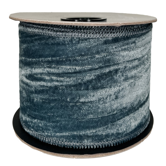 Crushed Velvet 4" Refined Blue