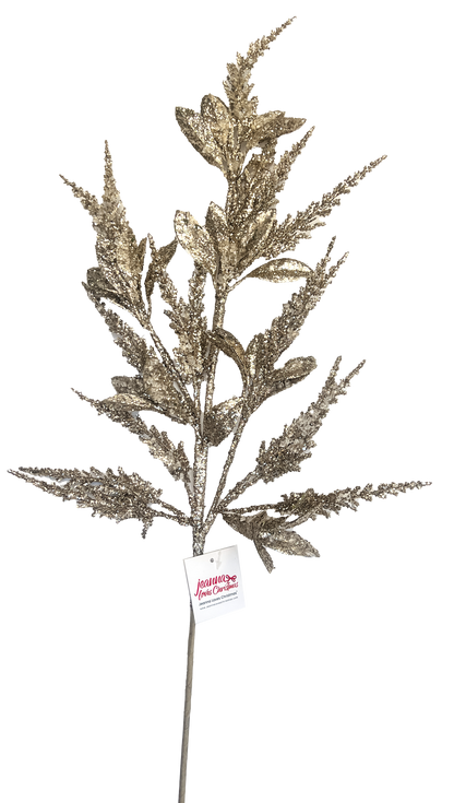 Bubbly Glittered Fern Spray