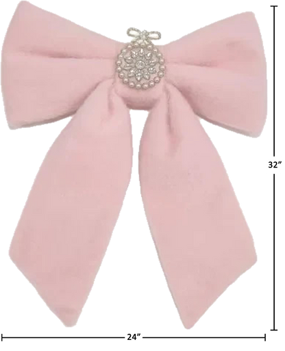 Minky Brooch Bow - Pink