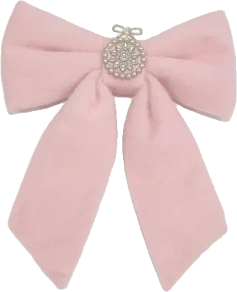 Minky Brooch Bow - Pink