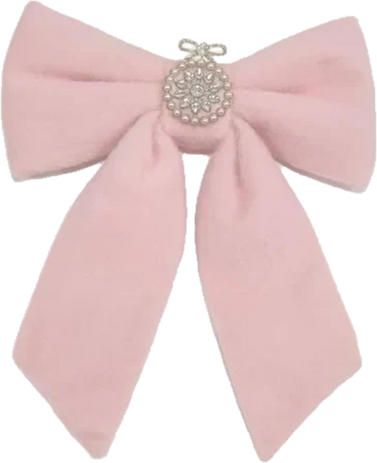 Minky Brooch Bow - Pink