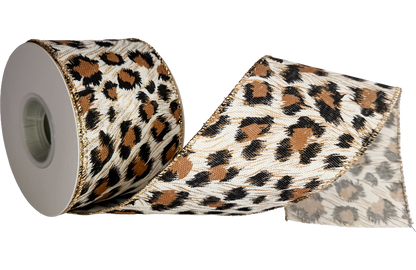 Cheetah Christmas 2.5" Ribbon
