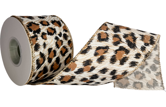 Cheetah Christmas 2.5" Ribbon