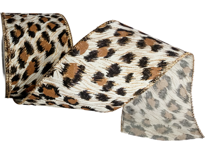 Cheetah Christmas 2.5" Ribbon