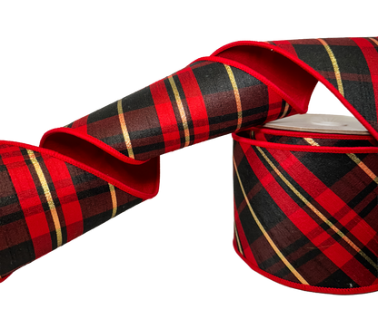 F.A. OH MY PLAID 4" Ribbon