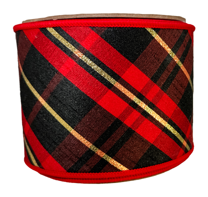 F.A. OH MY PLAID 4" Ribbon