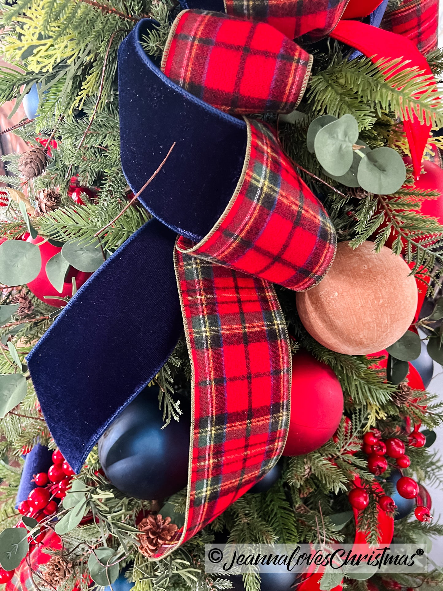 Velvet Ribbon 4" Navy Blue