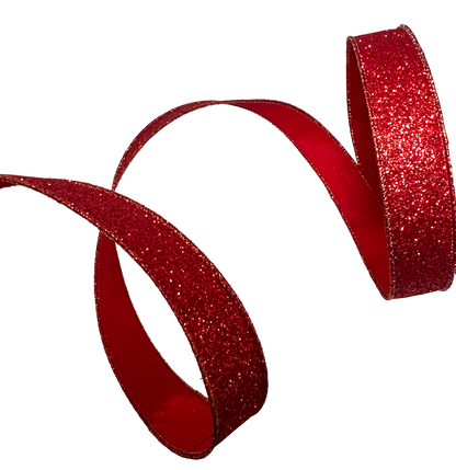Glitter Trim 1" Red