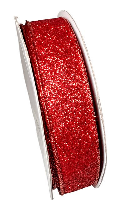 Glitter Trim 1" Red