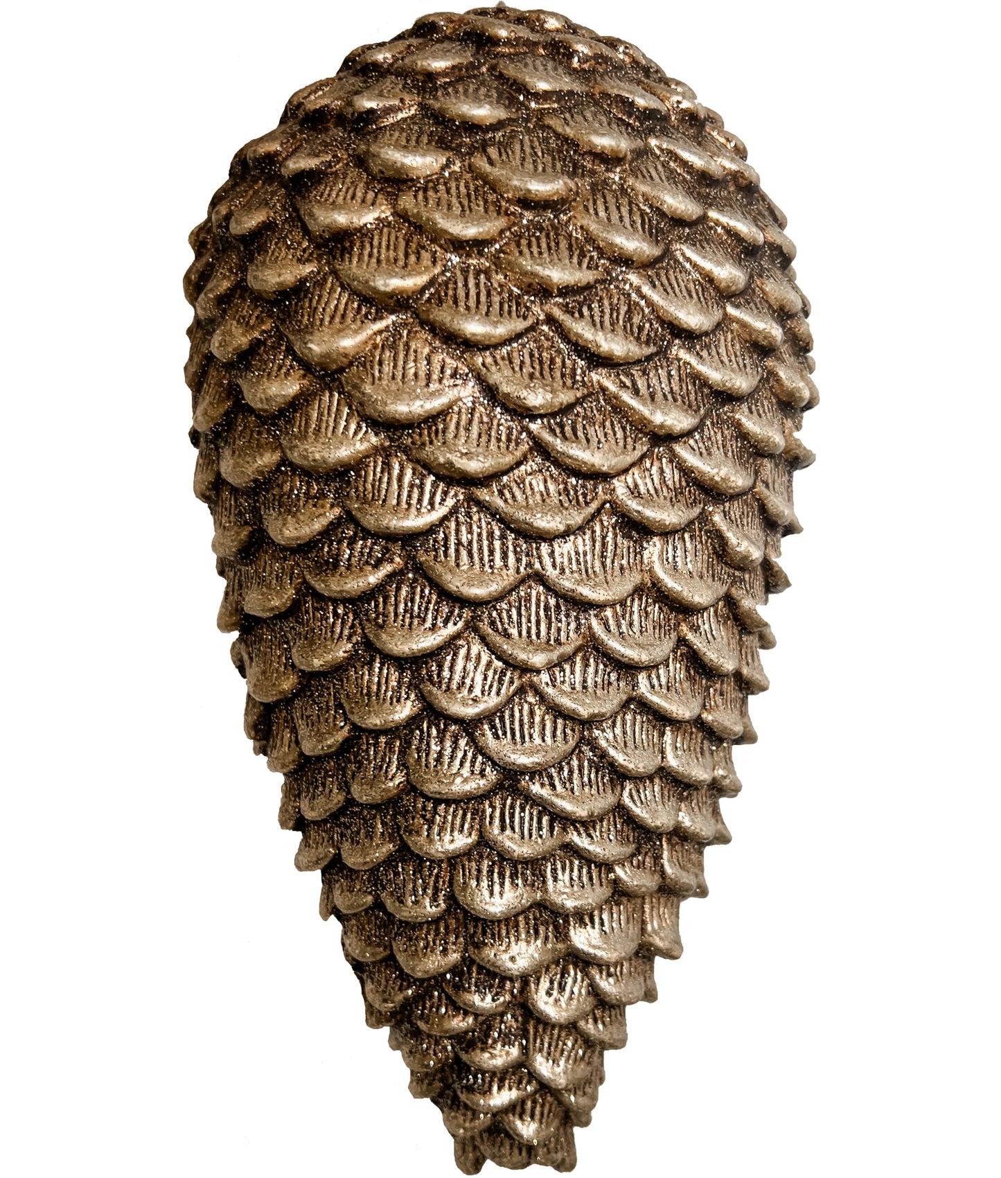 Glittered Pine Cone 12" Shatterproof Ornament