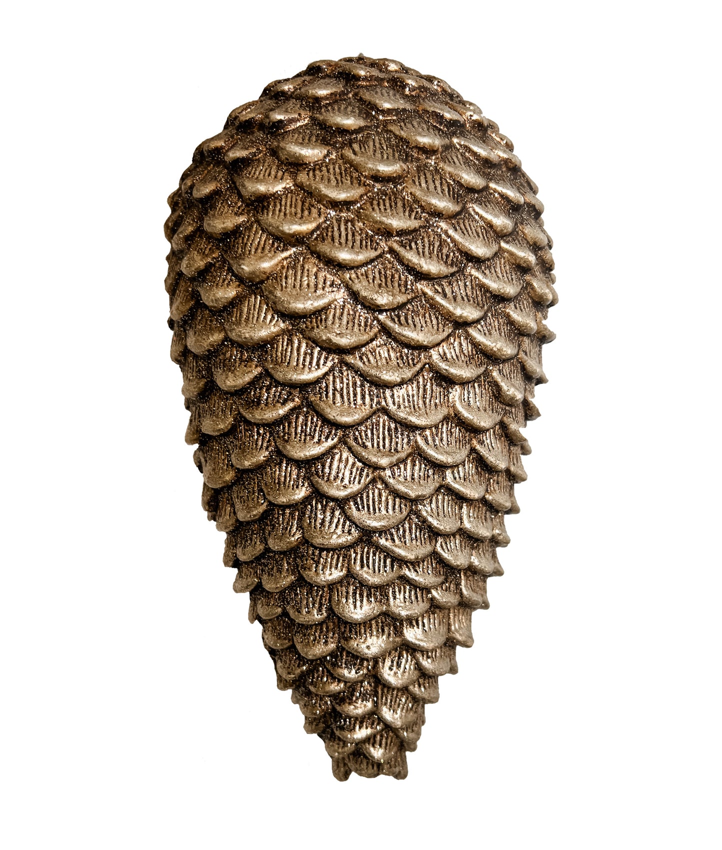 Glittered Pine Cone 9" Shatterproof Ornament