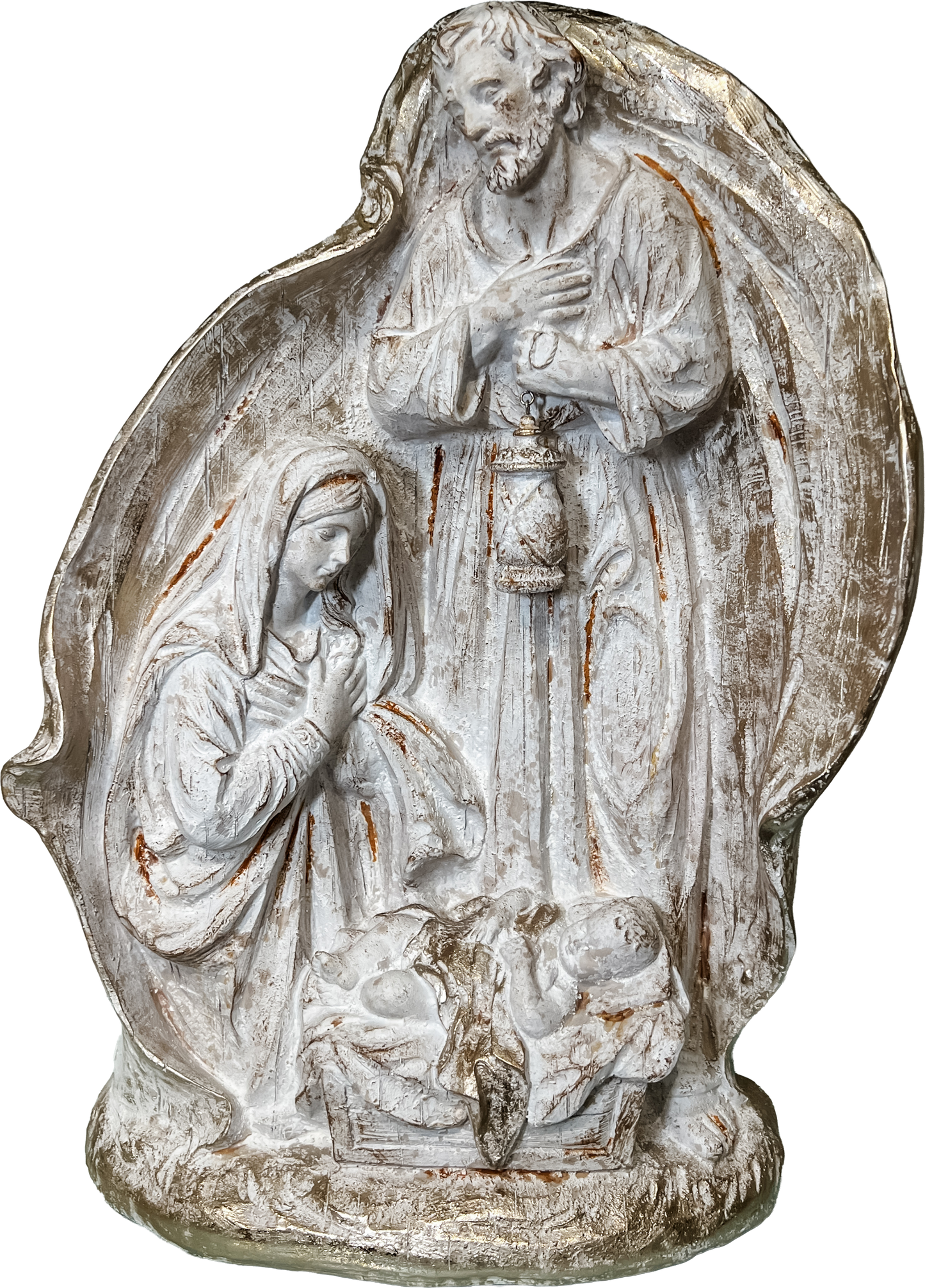 Holy Family Nativity 22" Antique Ivory