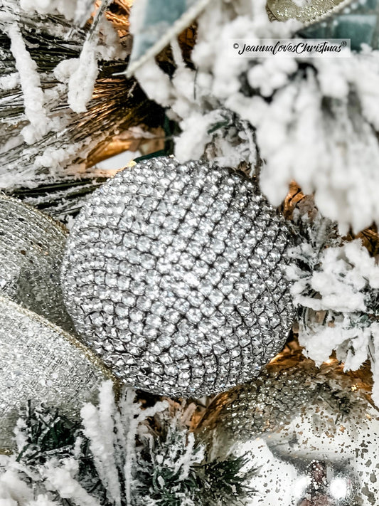 Pave Crystal Ball 4.5" Ornament