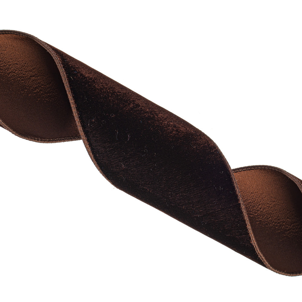 Velvet Dupion 2.5" Dark Chocolate Ribbon