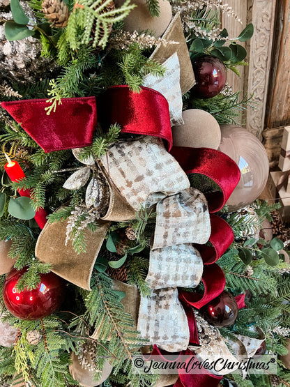 Velvet Ribbon 4" Burgundy