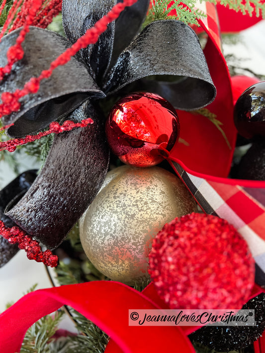 Metallic Tinsel 2.5" Black