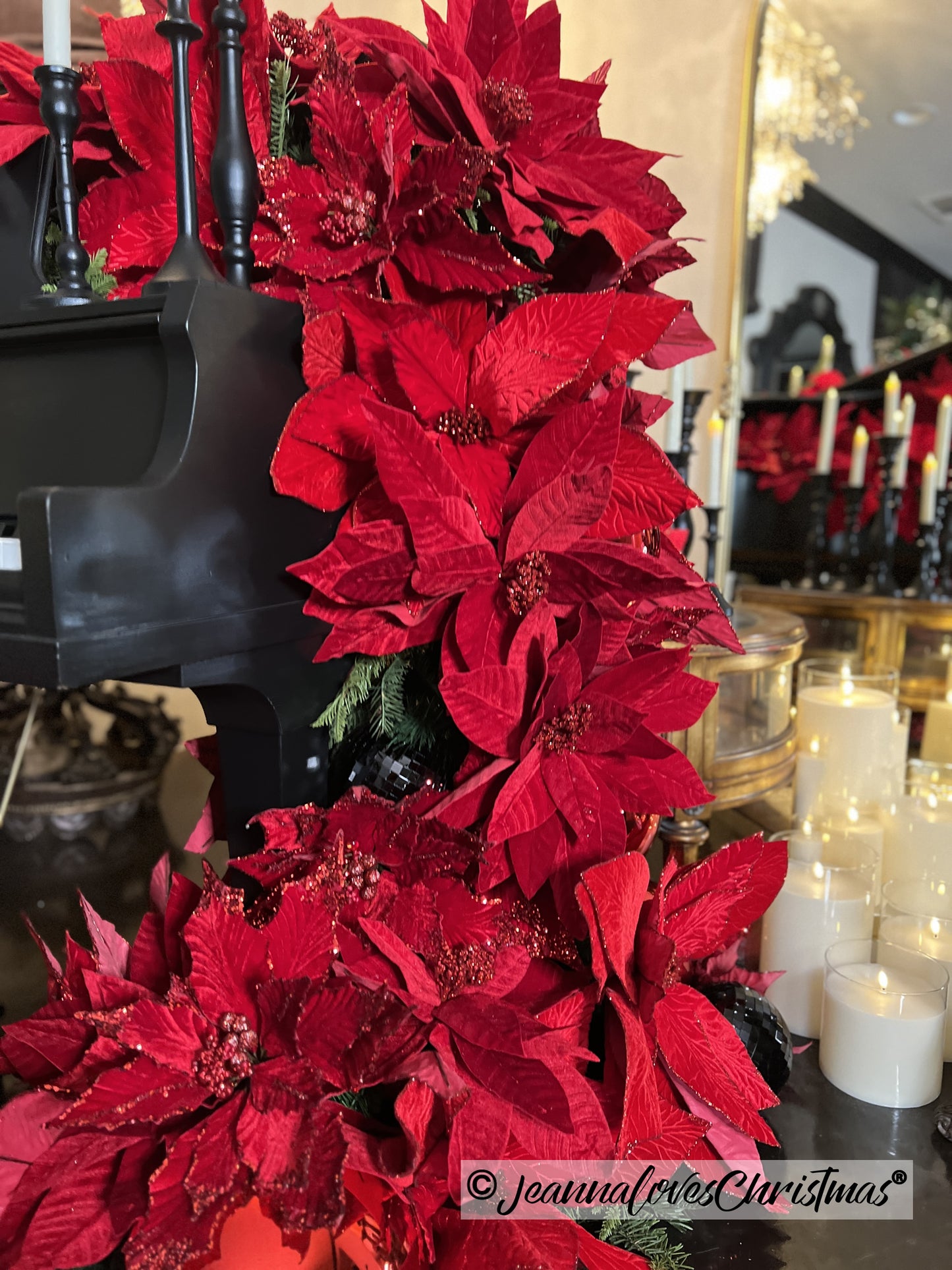 Velvet Poinsettia - Extra Large