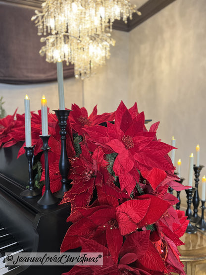 Velvet Poinsettia - Extra Large