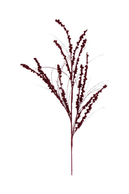 Burgundy Glittered Party Pick