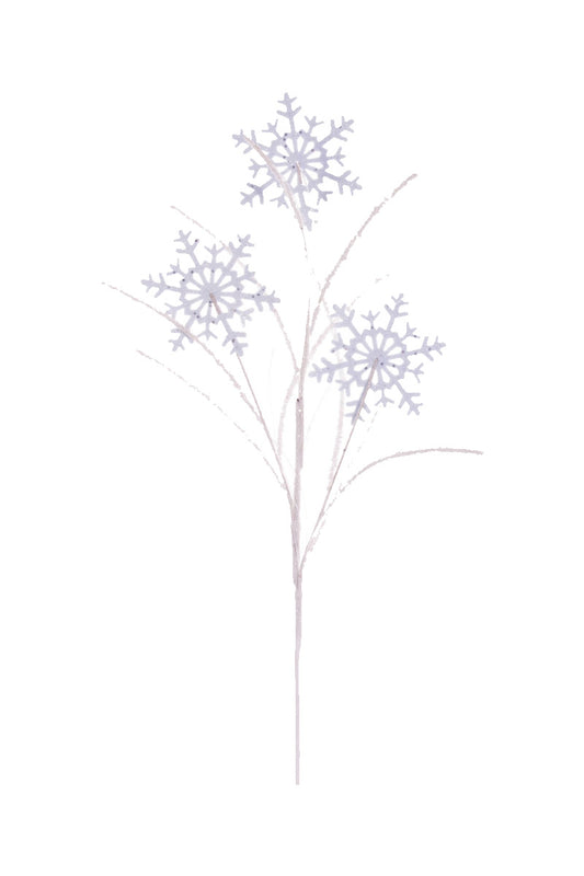 White Snowflake Party Pick