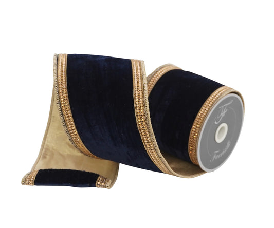 Distressed Diamonds 4" Navy