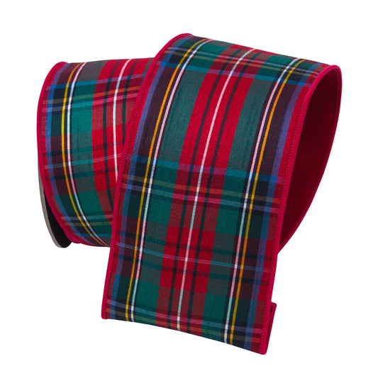 Simply Plaid 4" Red & Green