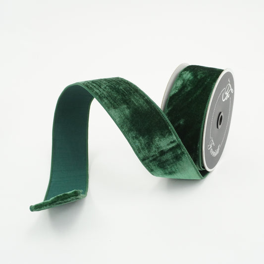 Velvet Ribbon 2.5" Dark Pine