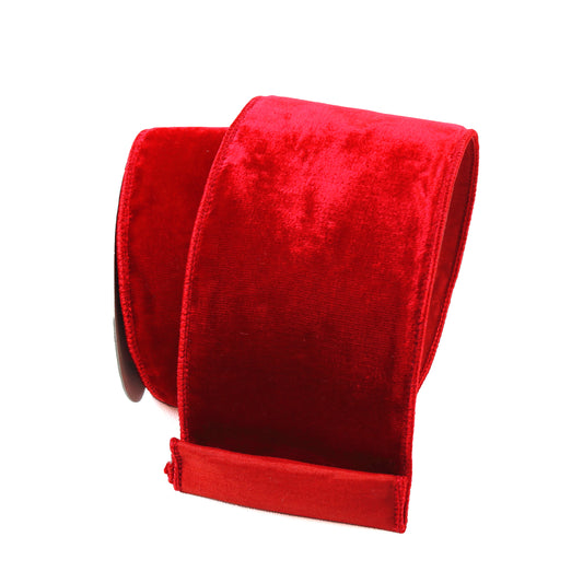Velvet Ribbon 4" Red
