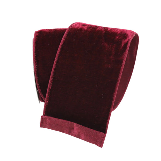 Velvet Ribbon 4" Burgundy