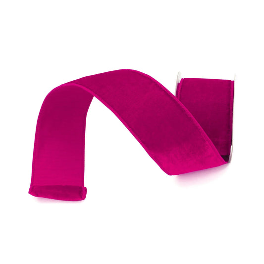 Velvet Ribbon 4" Hot Pink