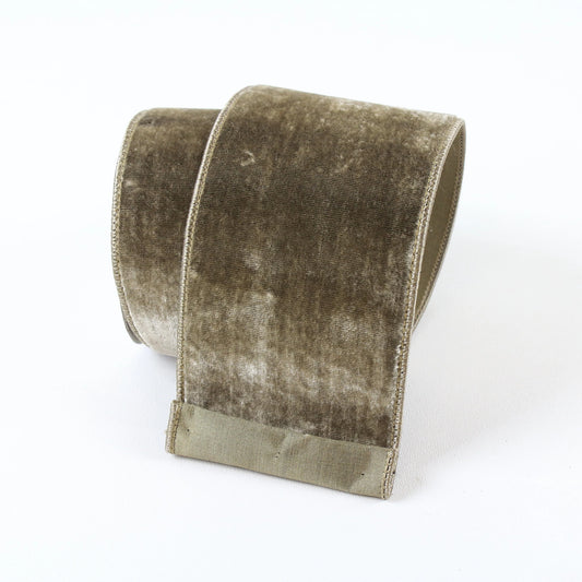 Velvet Ribbon 4" Mink
