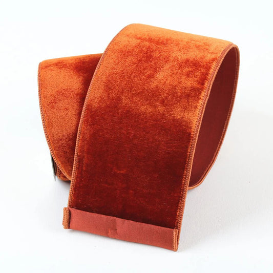 Velvet Ribbon 4" Cinnamon