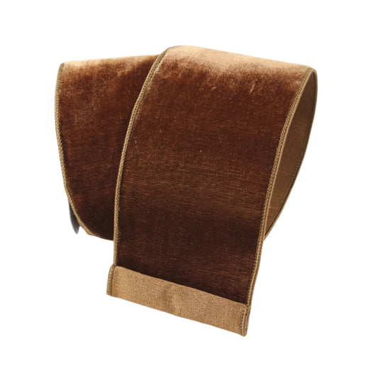 Velvet Ribbon 4" Pecan