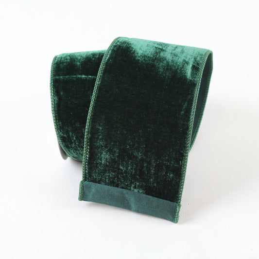 Velvet Ribbon 4" Dark Pine