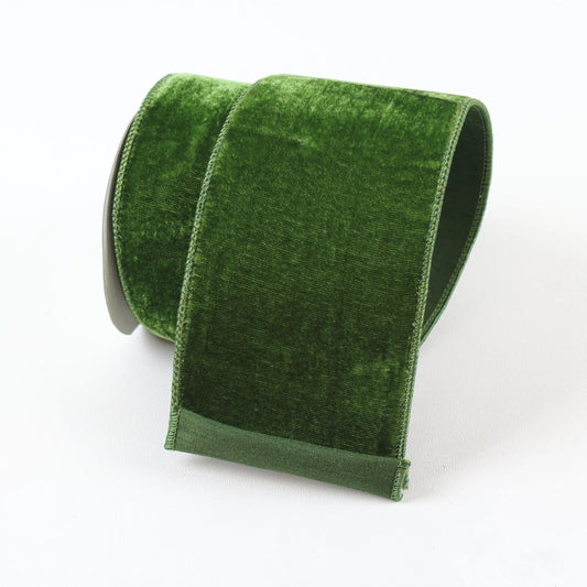 Velvet Ribbon 4" Forest Green