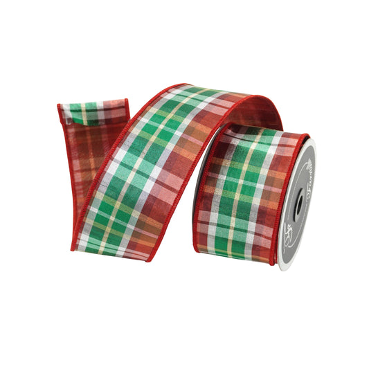 Candy Plaid 2.5" Red & Green