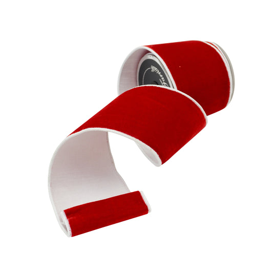 2 Tone Velvet 4" Red & White