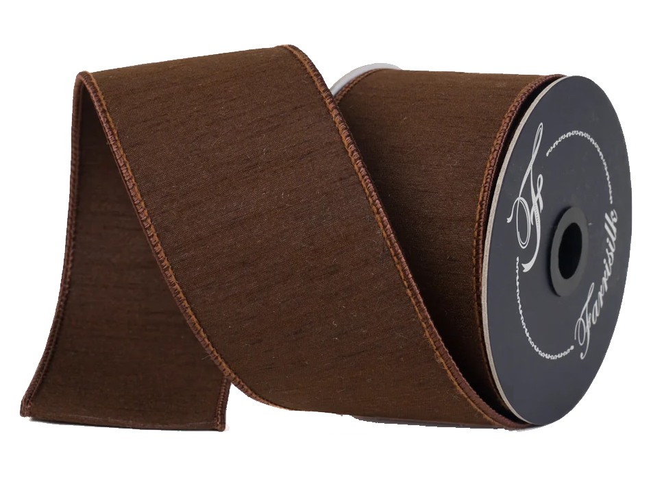 Raw Silk Dupion 2.5" Chocolate