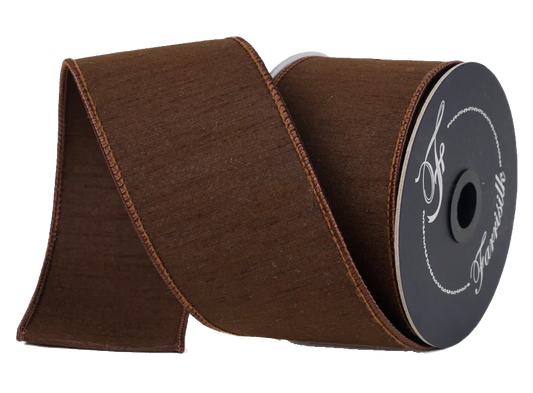 Raw Silk Dupion 2.5" Chocolate